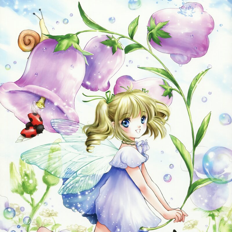 Blonde Fairy with Wings — Purple, Whimsical, Spring