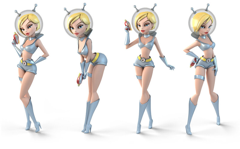 Blonde Female Astronaut