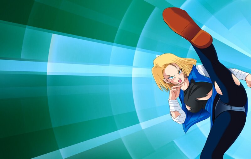 Blonde Female Character Kicking