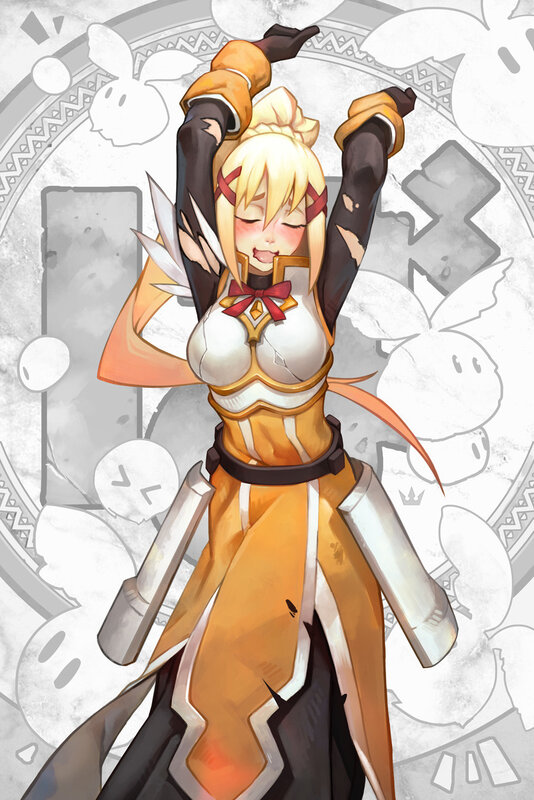 Blonde Female Character — Orange