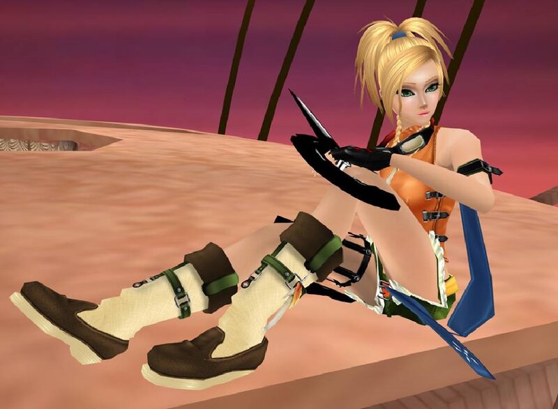 Blonde Female Character — Pink, Dramatic