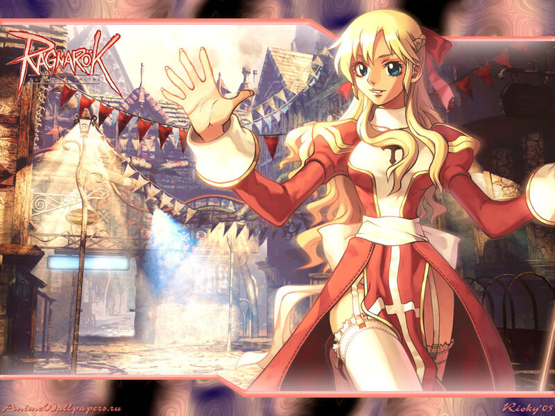 Blonde Female Character — Red, Festive