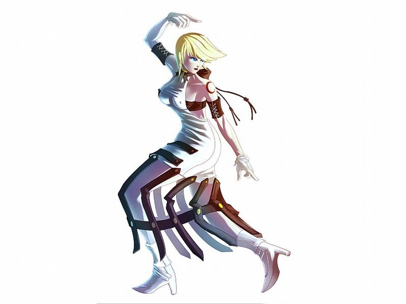 Blonde Female Character — White
