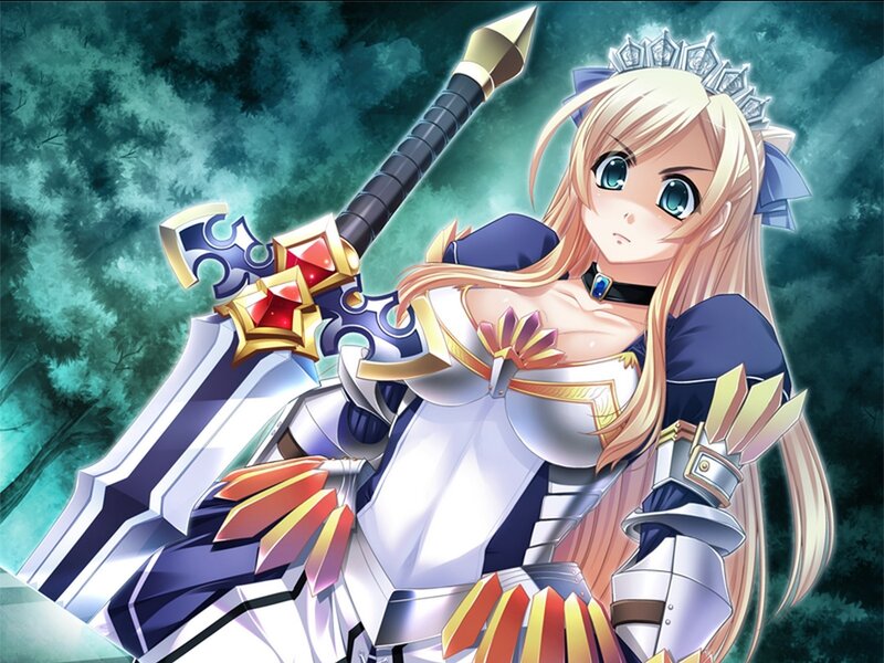 Blonde Female Knight — Blue