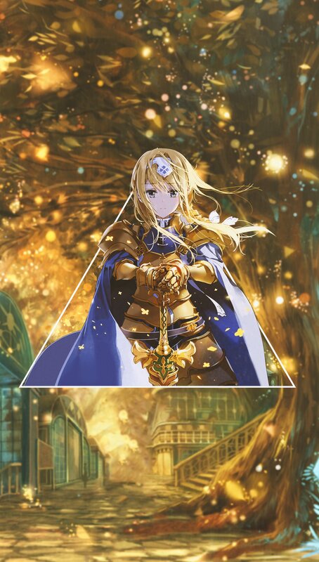 Blonde Female Knight — Gold, Dramatic, Night, Anime