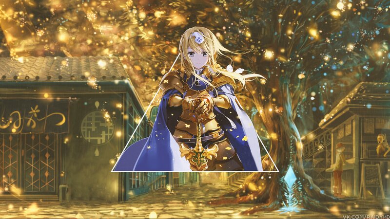 Blonde Female Knight — Gold, Magical