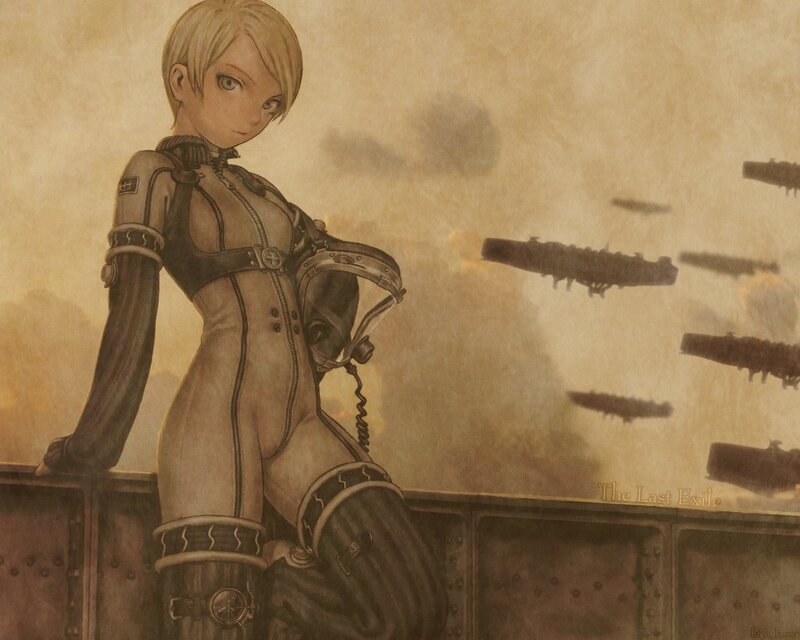 Blonde Female Pilot — Brown, Dramatic
