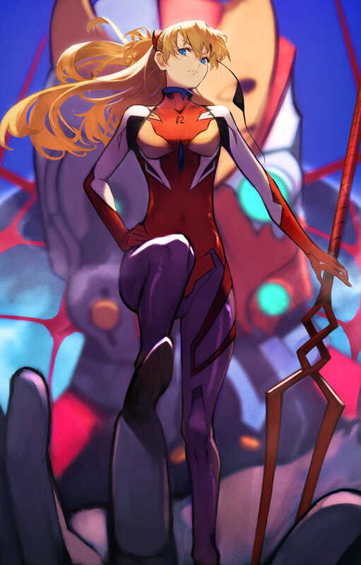 Blonde Female Pilot — Purple