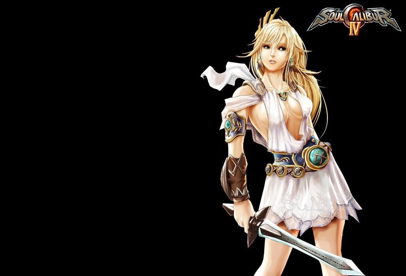 Blonde Female Warrior — Black, Dramatic, Digital Art