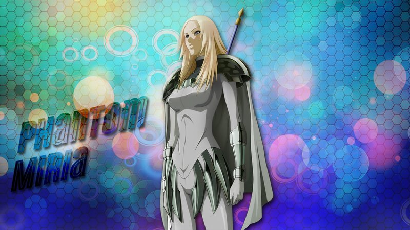 Blonde Female Warrior — Blue, Dramatic, Anime, Sword