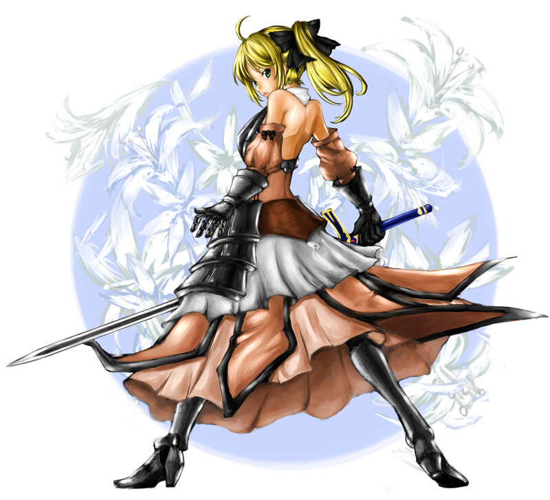 Blonde Female Warrior — Brown