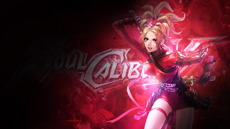 Blonde Female Warrior — Red