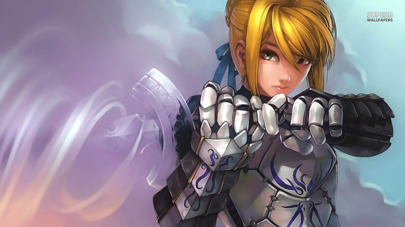 Blonde Female Warrior — Silver