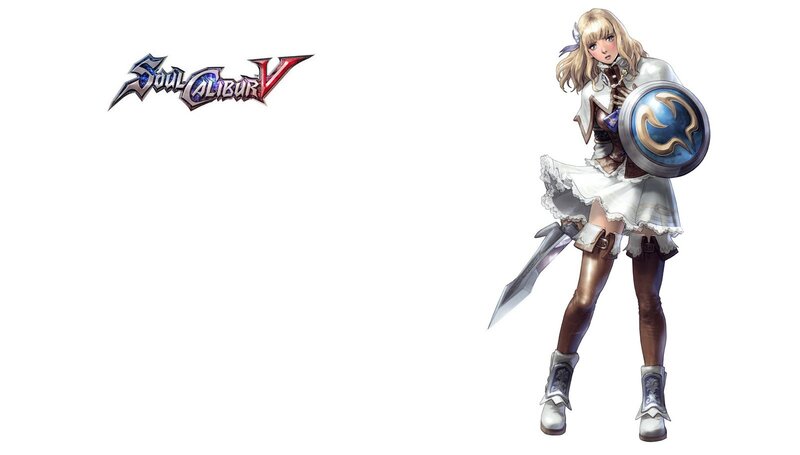 Blonde Female Warrior — White, Determined