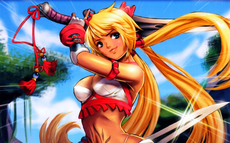 Blonde Female Warrior — Yellow