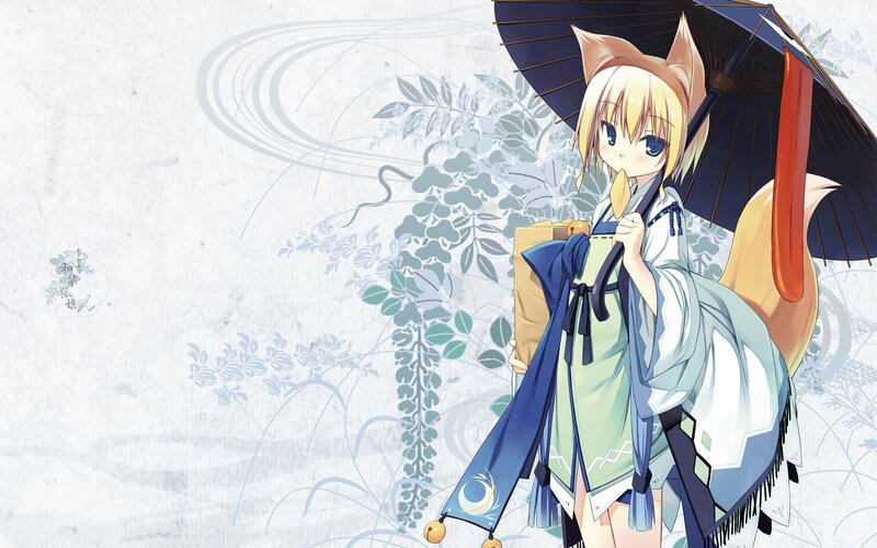 Blonde Fox-eared Girl — Blue, Serene