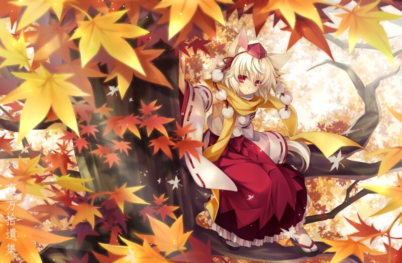 Blonde Fox-eared Girl — Red, Serene