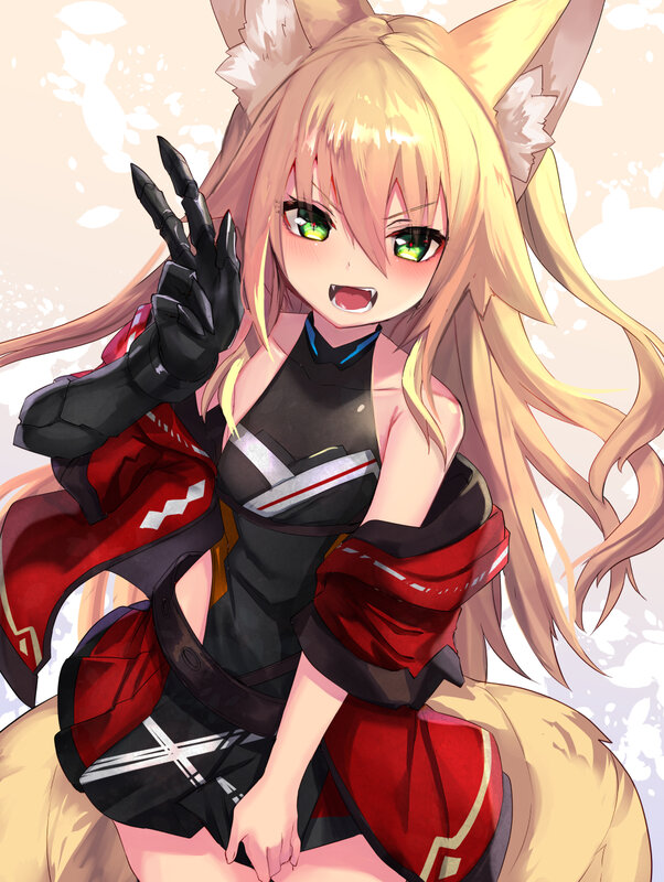 Blonde Fox-eared Girl — Yellow, Playful, Anime