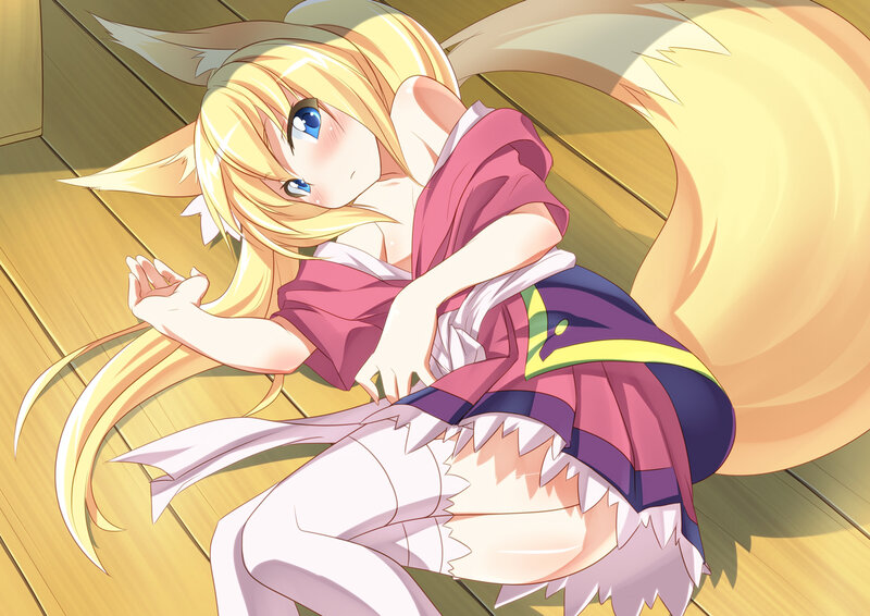 Blonde Fox-girl Character — Yellow, Calm