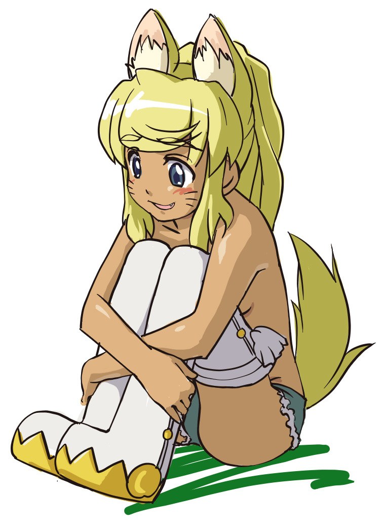 blonde fox girl character