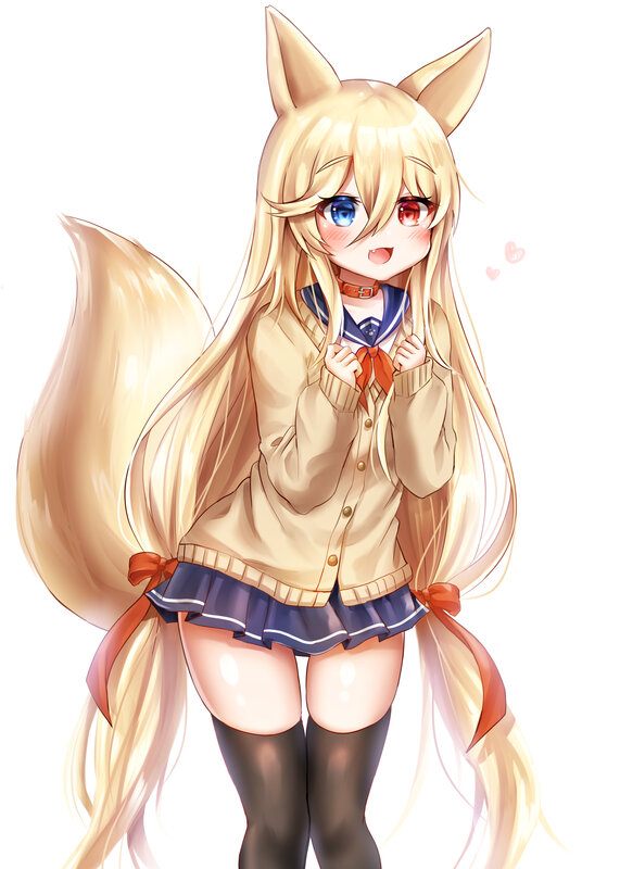 Blonde Fox Girl — Playful