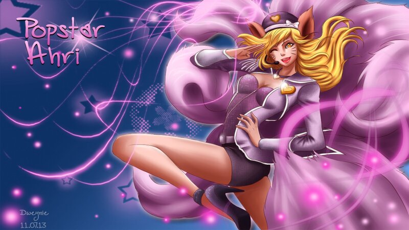 Blonde Fox Girl — Purple