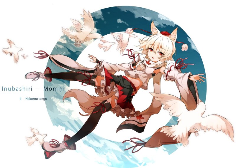 Blonde Fox Girl with Birds