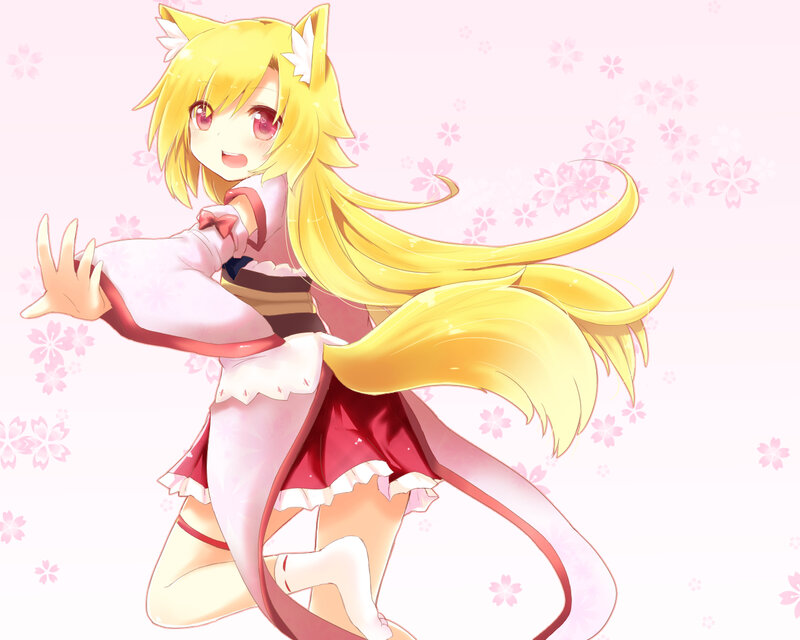 Blonde Fox Girl — Yellow, Playful, Spring