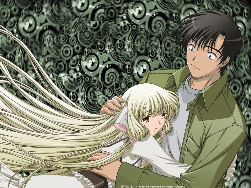 Blonde Girl and Boy — Green