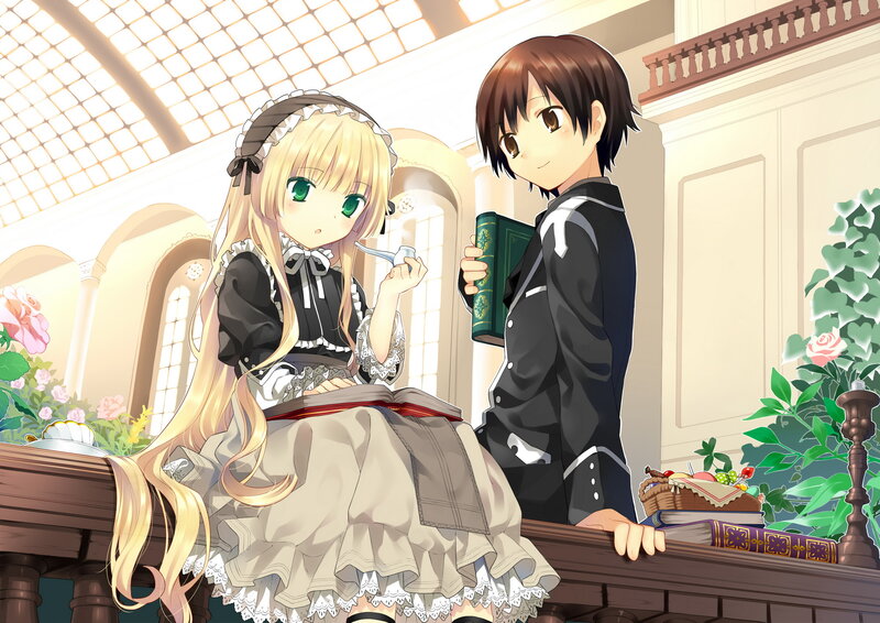 Blonde Girl and Boy — White