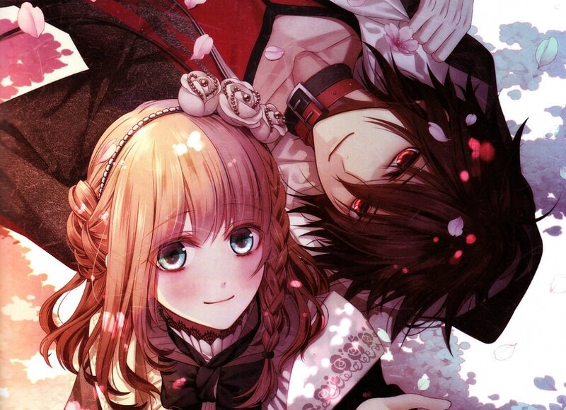 Blonde Girl and Dark-haired Boy — Pink