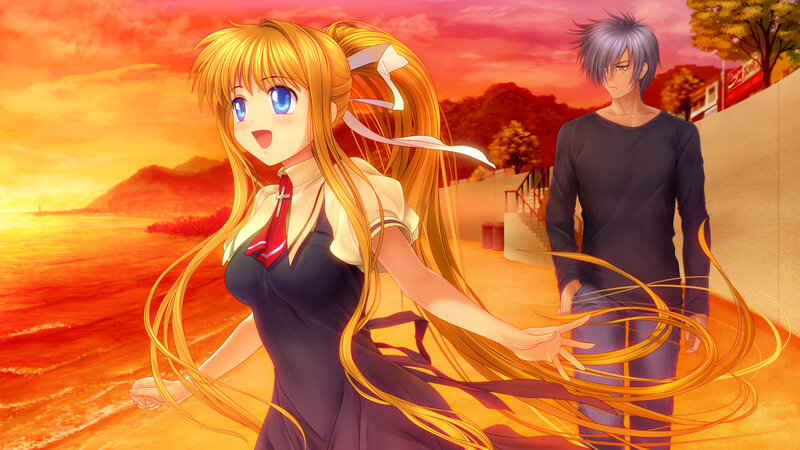 Blonde Girl and Silver-haired Boy