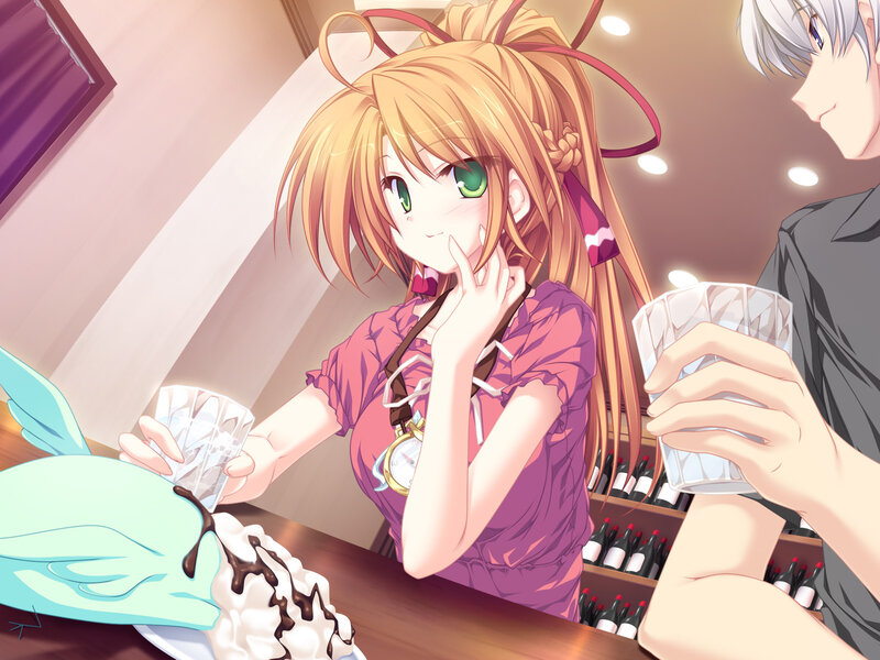 Blonde Girl at Bar