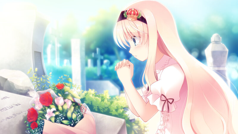 Blonde Girl at Grave