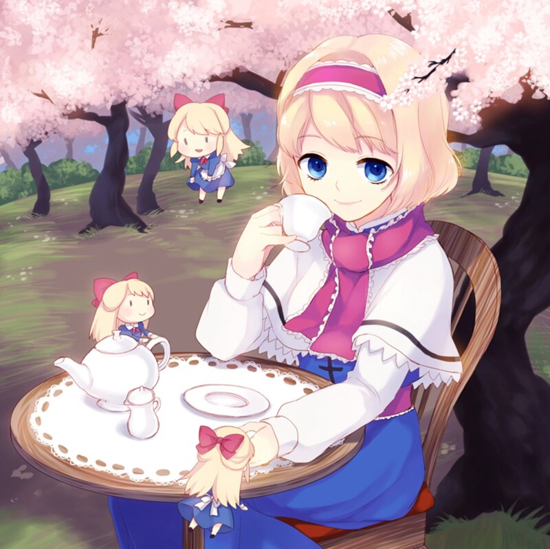 Blonde Girl at Tea Party