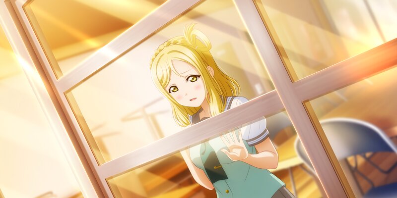 Blonde Girl at Window — Yellow, Calm