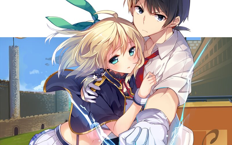 Blonde Girl Being Hugged