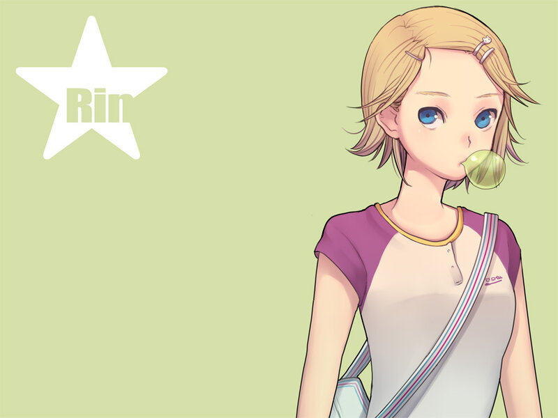 Blonde Girl Blowing Bubble