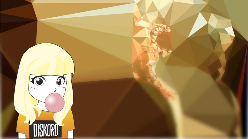Blonde Girl Blowing Bubble — Yellow