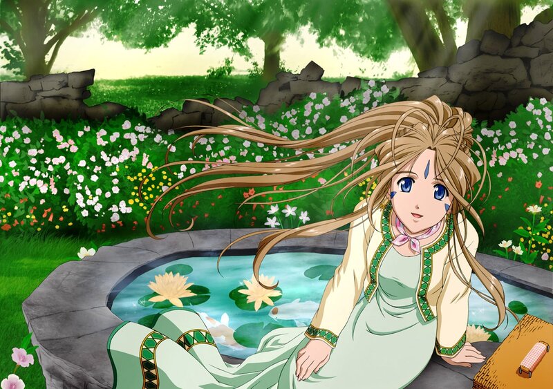 Blonde Girl by Pond