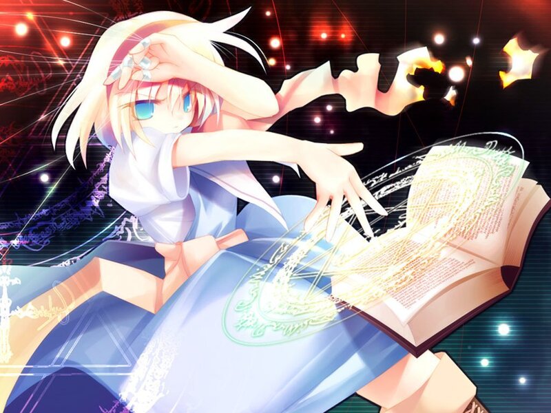 Blonde Girl Casting Spell