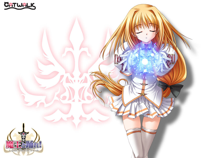Blonde Girl Casting Spell — White