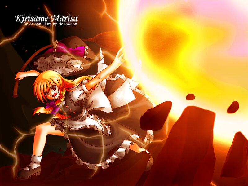 Blonde Girl Casting Spell — Yellow