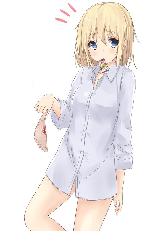 blonde girl eating candy