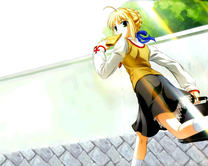 blonde girl eating sandwich