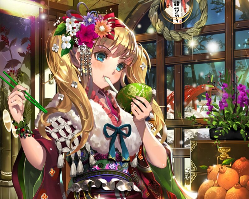 Blonde Girl Eating