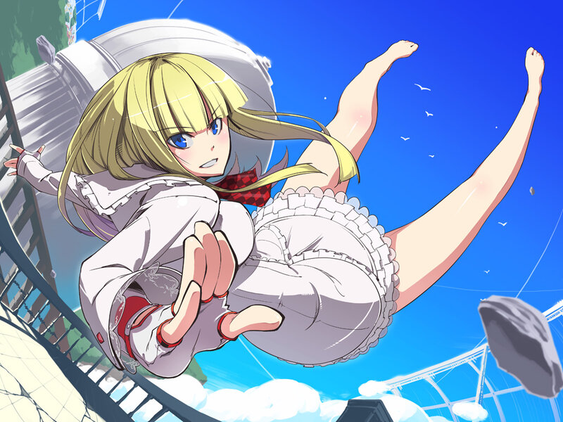Blonde Girl Falling