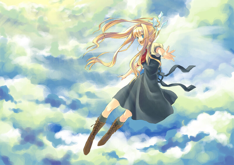 Blonde Girl Floating
