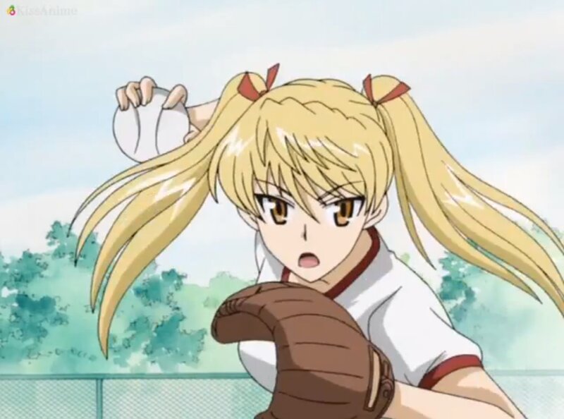 Blonde Girl Holding Baseball