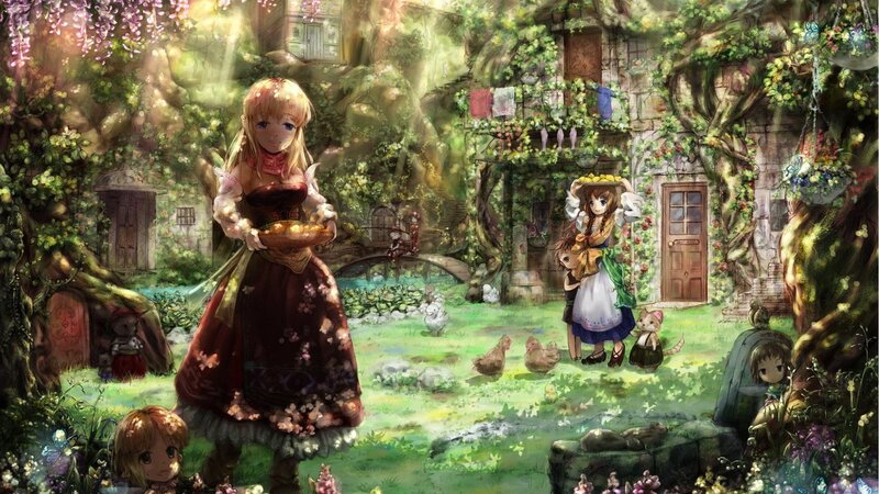 Blonde Girl Holding Basket